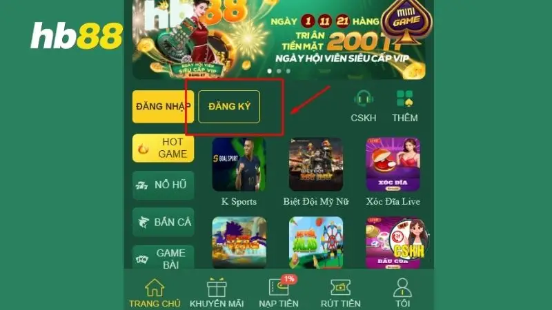 Đăng ký HB88 – Hướng dẫn chi tiết từ A đến Z cho tân binh Chọn đăng ký HB88