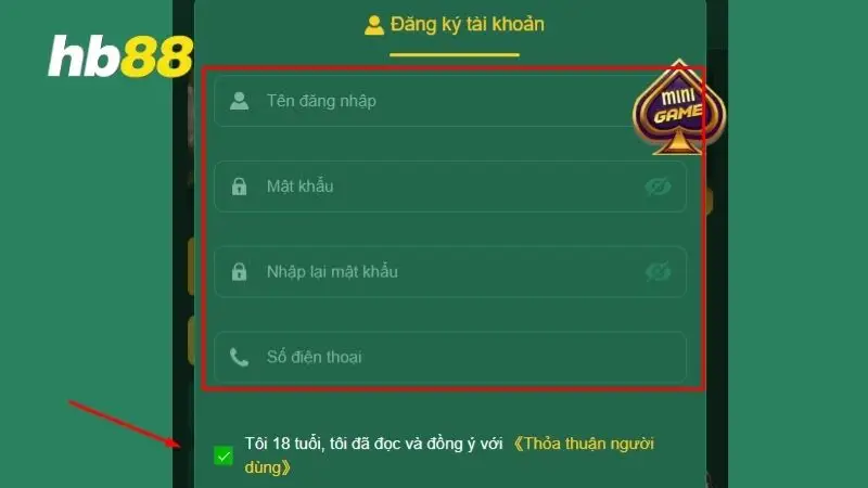 Đăng ký HB88 – Hướng dẫn chi tiết từ A đến Z cho tân binh Điền thông tin đăng ký chính xác tại HB88